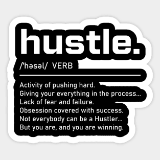 Simply Hustle Mens trendy black tshirt Sticker